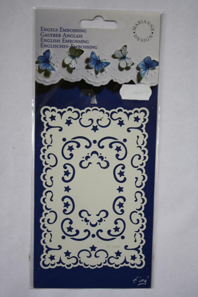 Marianne D Engels embossing mal sterren, Ophalen of Verzenden, Nieuw, Kerst, Pons of Mal