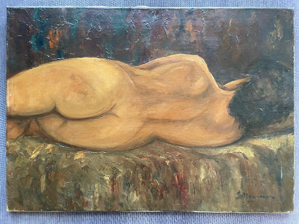 Naakt schilderij op doek van Gerard Hageman, Antiek en Kunst, Kunst | Schilderijen | Klassiek, Ophalen of Verzenden