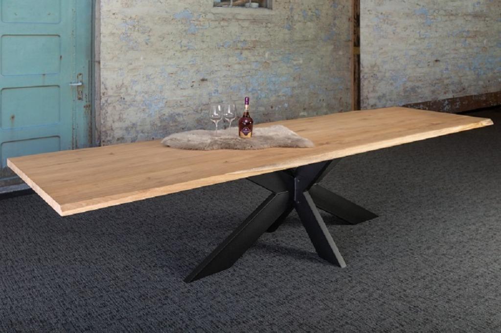 Eiken Tafel RECHTHOEK | Facetrand | Boomrand | Rechte rand, Eikenhout, Vijf personen of meer, Rechthoekig, Nieuw