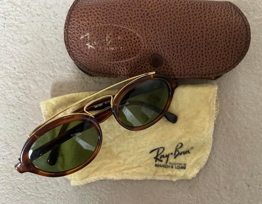 Ray Ban zonnebril Gatsby style 6 W0941, Gebruikt, Zonnebril, Bruin, Verzenden