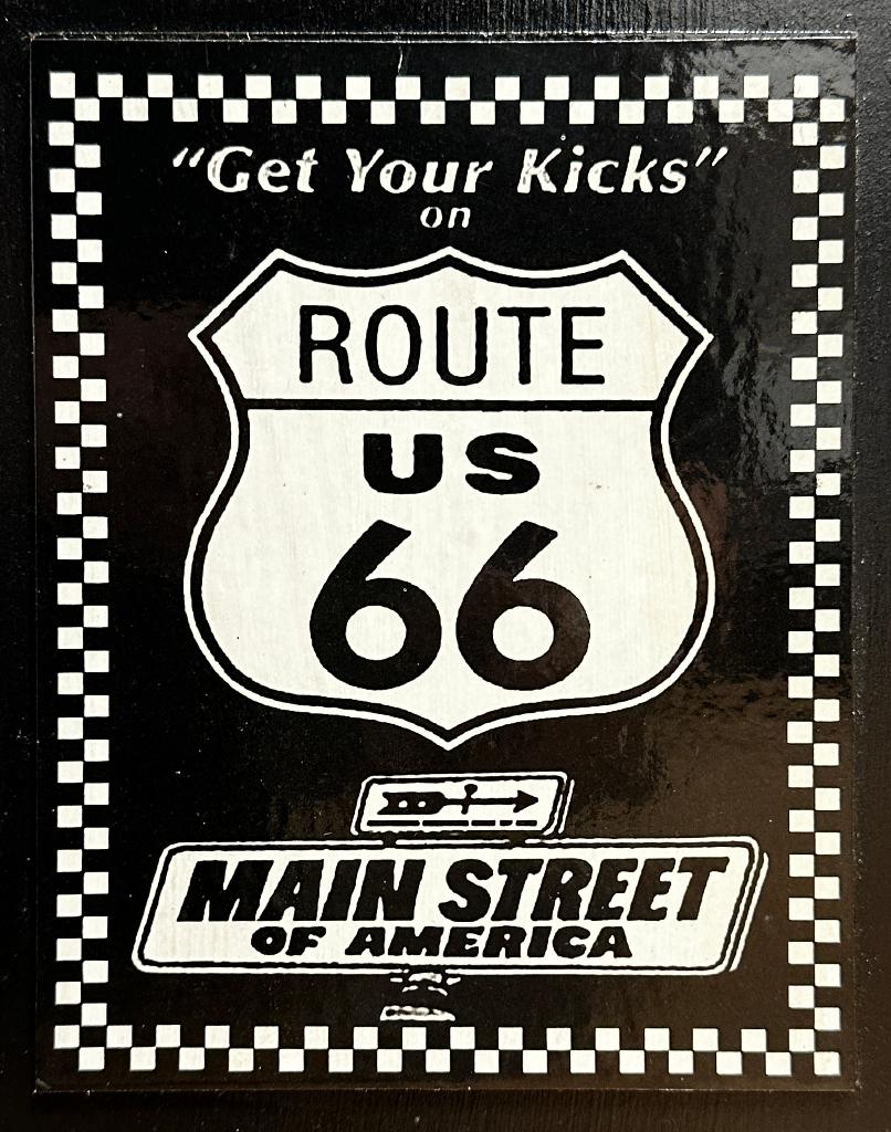 Benzinepomp kast route 66 zwart decoratie kast van hout deco