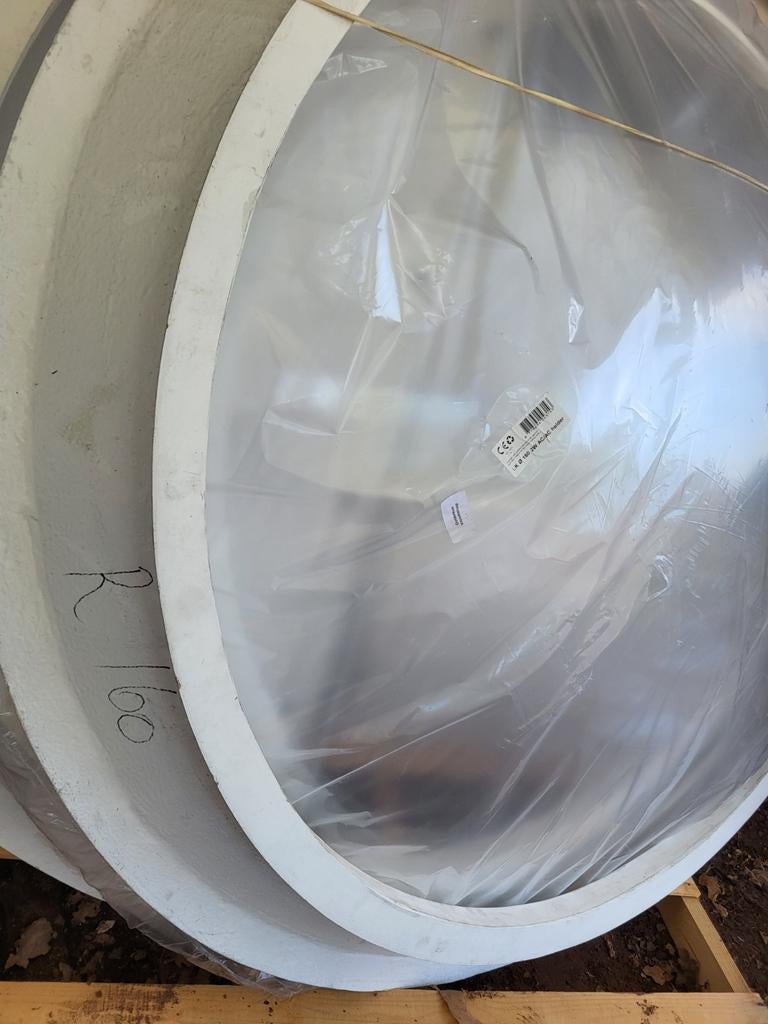 Lichtkoepel dubbel wandig dakkoepel 160cm rond met onderrand, Doe-het-zelf en Verbouw, Glas en Ramen, Ophalen, Overige typen, Dubbelglas