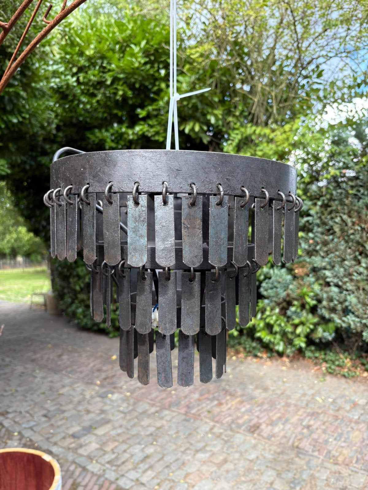 Stoere ijzeren schijfjeslamp / plafondlamp, Nieuw, Nvt, Metaal, Nvt