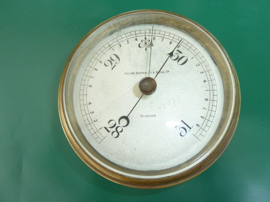 Scheepsbarometer Kelvin, Bottomley & Baird Ltd., Ophalen of Verzenden, Gebruikt, Barometer