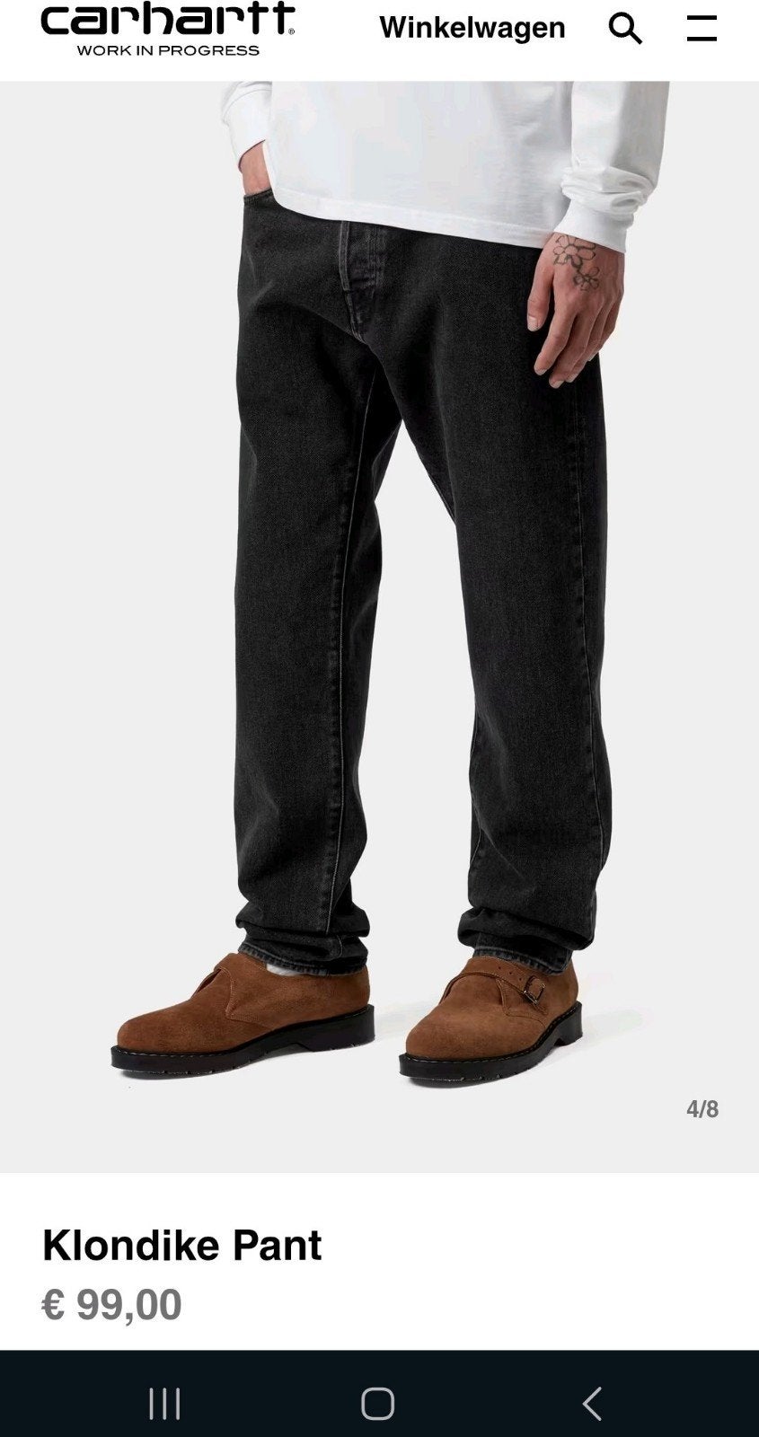 Carhartt WIP jeans Klondike 31x32 stone wash black als nieuw, Kleding | Heren, Ophalen of Verzenden, Zo goed als nieuw, Zwart