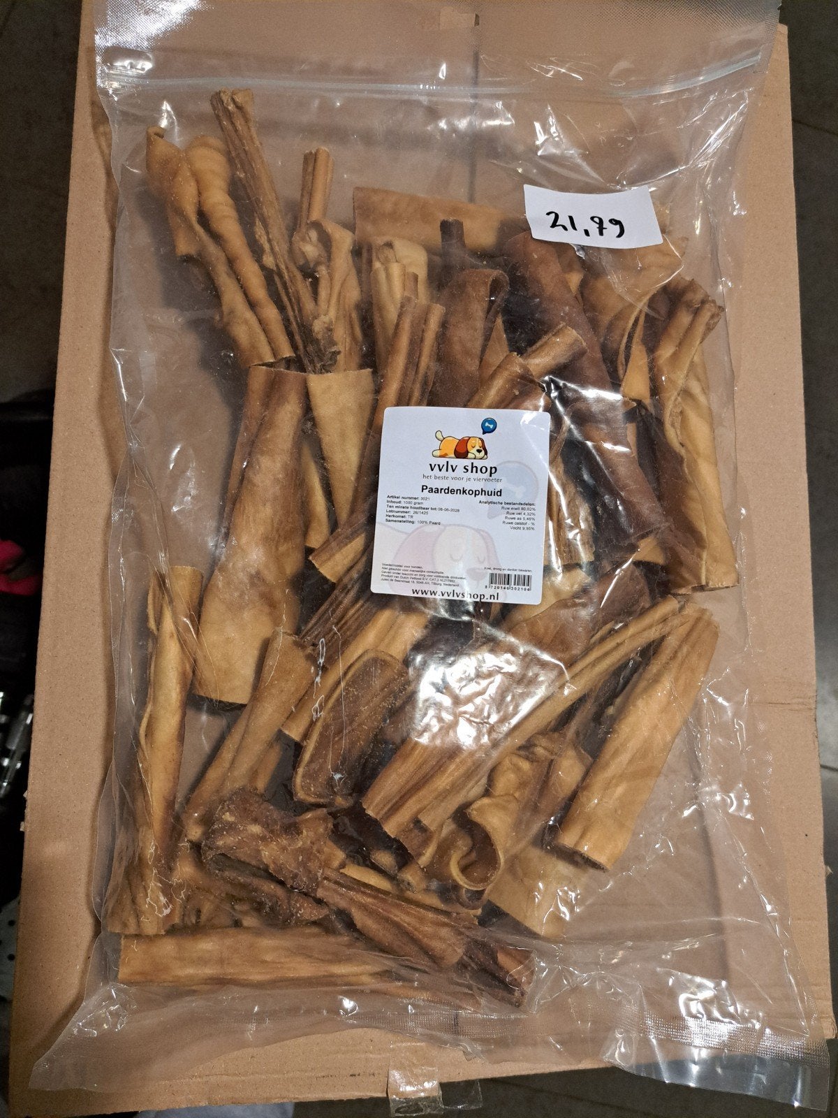 paardenkophuid 1kg, Dieren en Toebehoren, Ophalen of Verzenden, Hond
