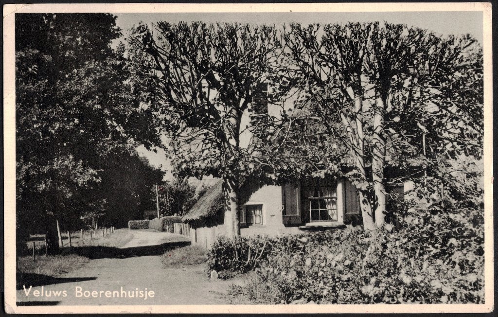 Veluws Boerenhuisje. jaren 40/50., Ophalen of Verzenden, 1940 tot 1960, Gelopen, Gelderland