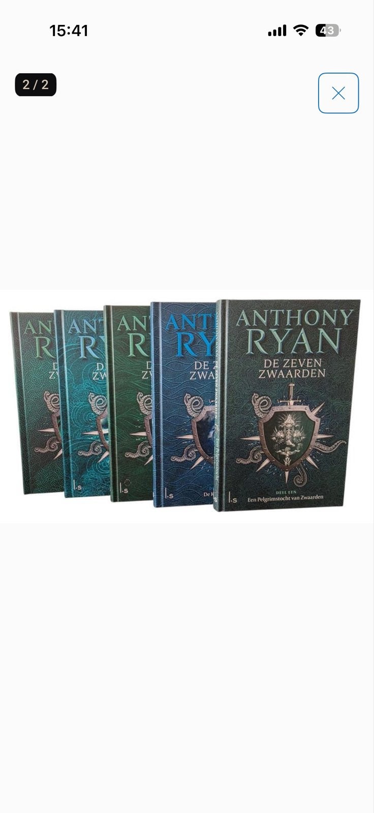 Anthony Ryan - De Zeven Zwaarden (deel 1-5) Hardcovers, Ophalen of Verzenden, Zo goed als nieuw