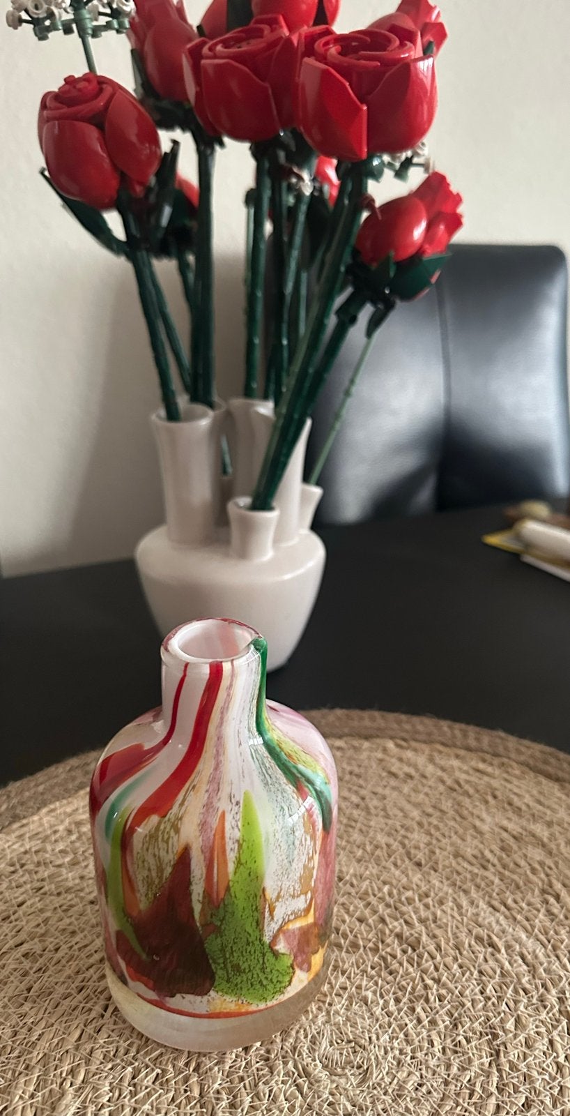 Fidrio mixed colours  glas, mondgeblazen bloemenvaas nieuw!, Ophalen of Verzenden, Nieuw
