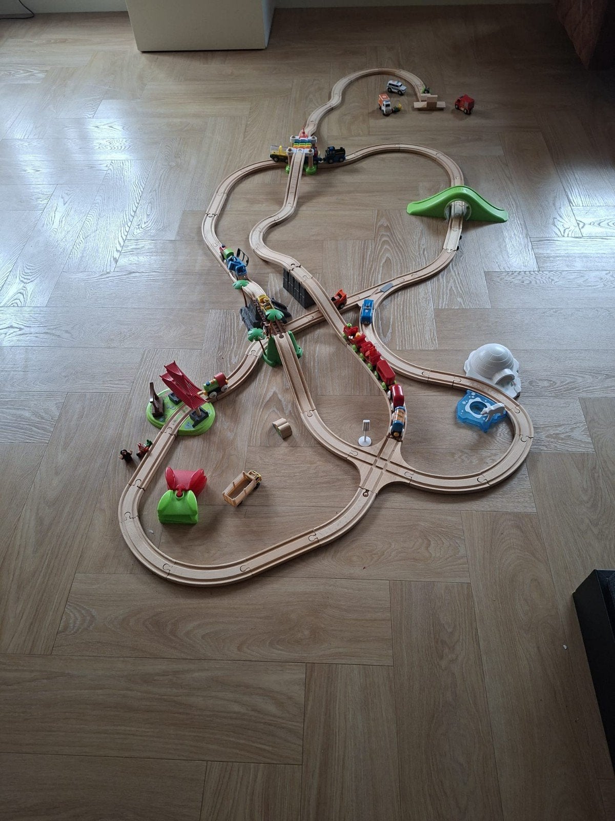 Grote Brio en Lidl Houten Treinbaan Set, Ophalen of Verzenden, Gebruikt, Overige typen