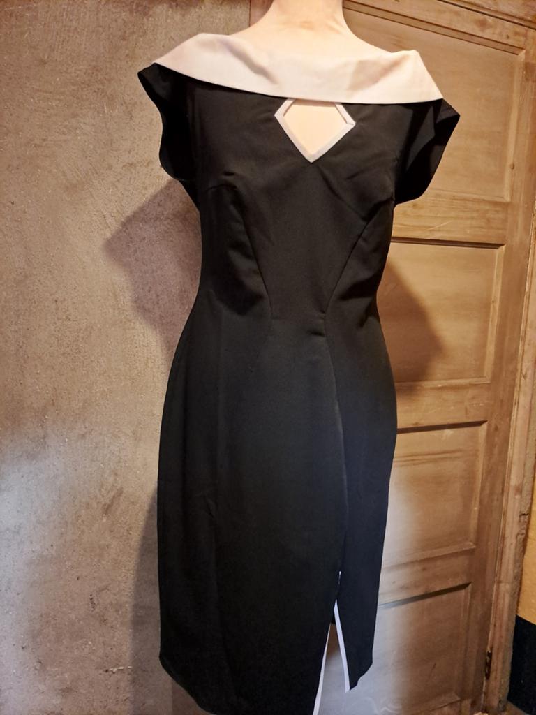 Rockabilly jurk Miss Candyfloss, Kleding | Dames, Maat 38/40 (M), Zwart, Ophalen of Verzenden, Zo goed als nieuw