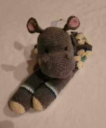 bohemian, african flower nijlpaard knuffel, Handgemaakt, Overige typen, Nieuw, Ophalen of Verzenden