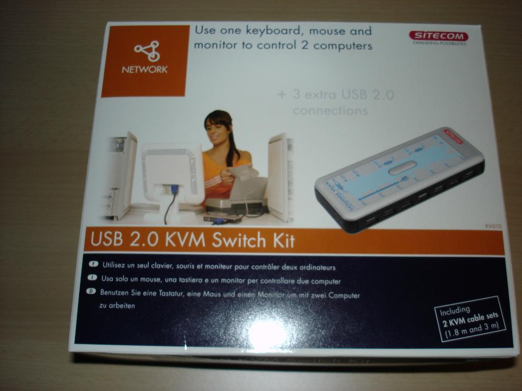 USB 2.0 KVM Switch model KV-010 (Sitecom), Ophalen, Zo goed als nieuw