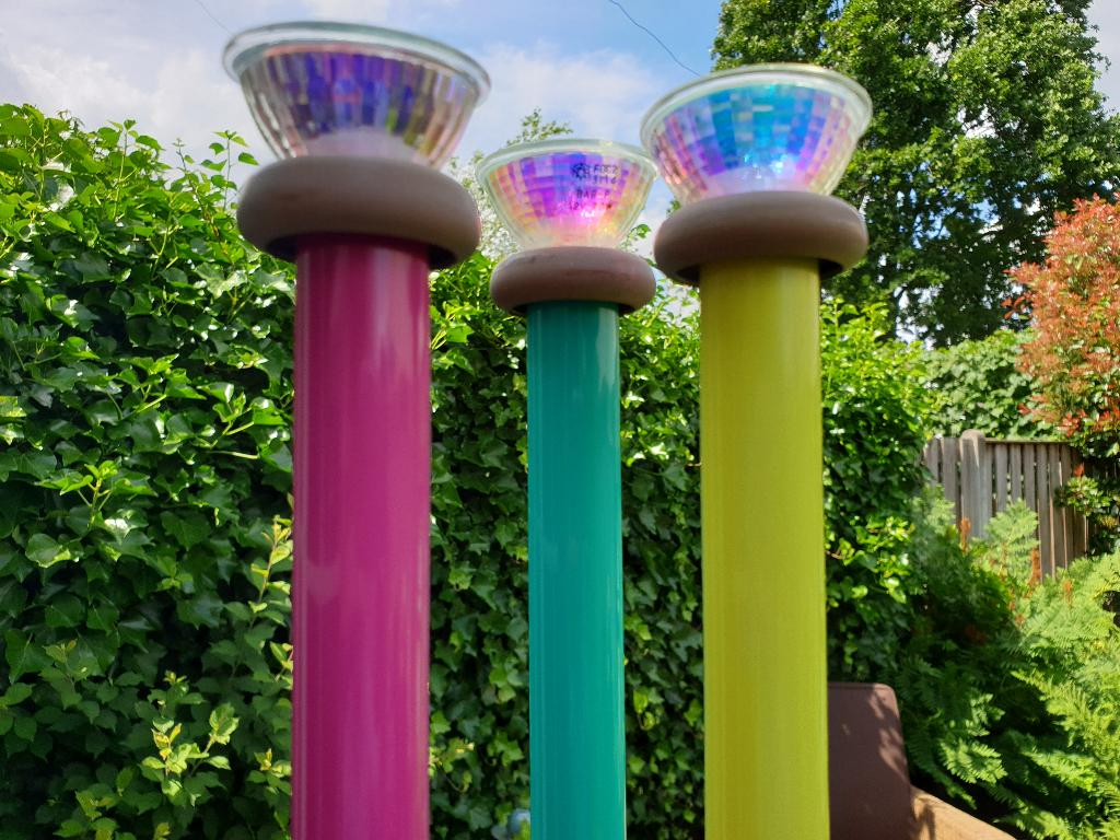 Trilumen vloerlamp Hans von Klier voor Bilumen, Ophalen, Modern / Design / Collectors item, Zo goed als nieuw, Metaal
