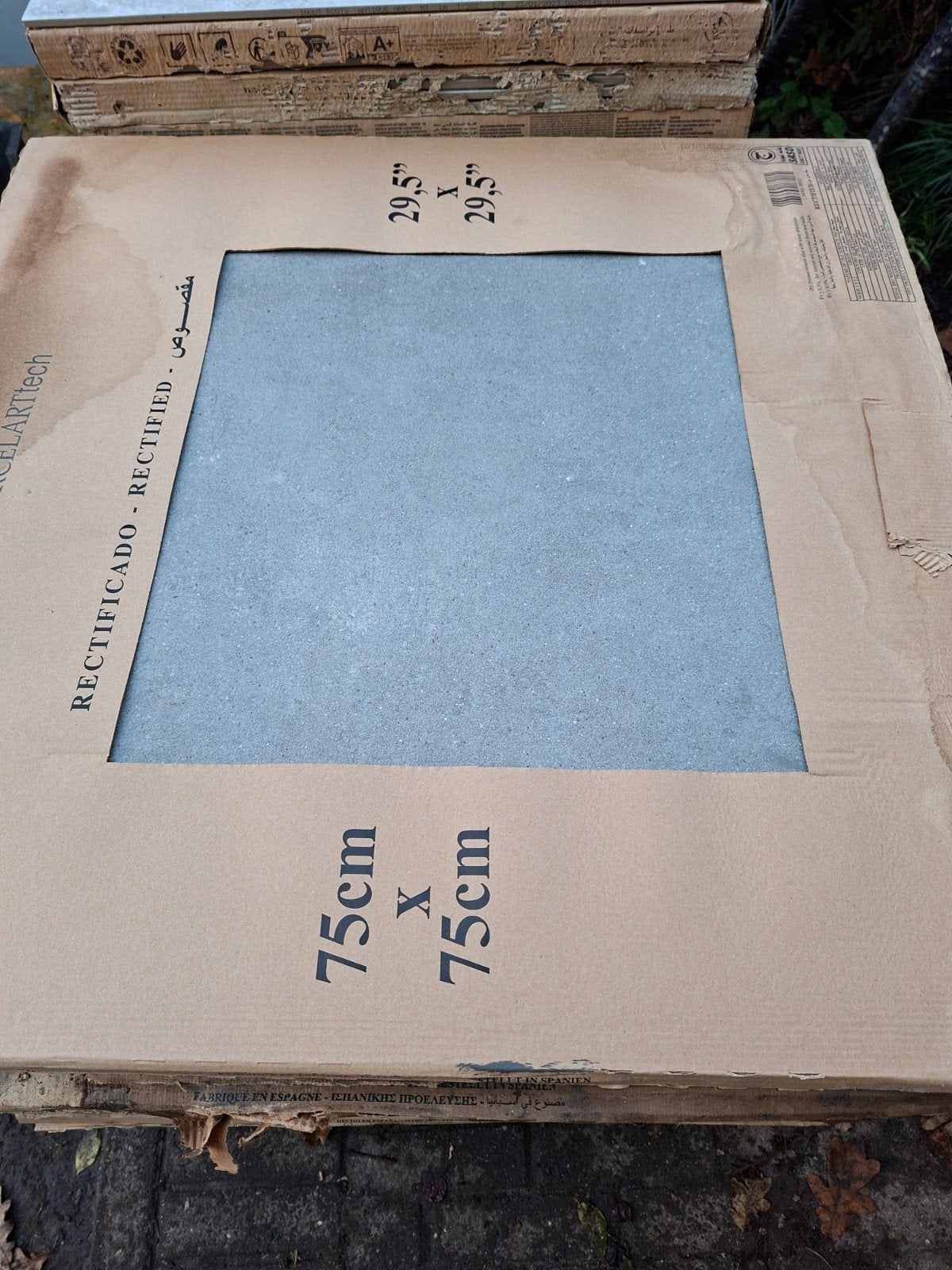 18 pakken Lienze Gris vloer- en wandtegels 75x75cm, Ophalen, Nieuw, 10 m² of meer
