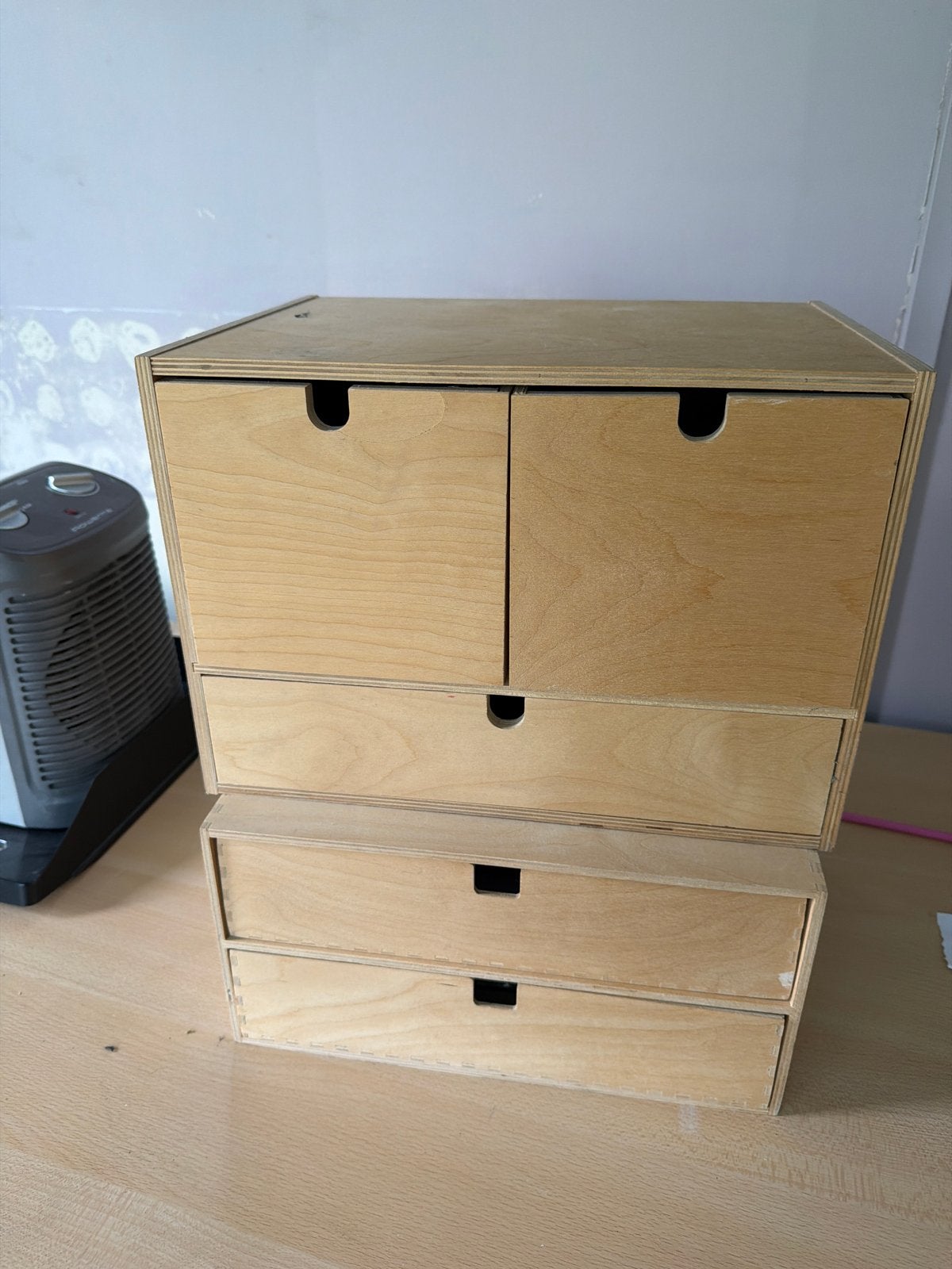 Twee IKEA rubberhouten desk organizers, Ophalen, Opbergruimte, Gebruikt, Hout