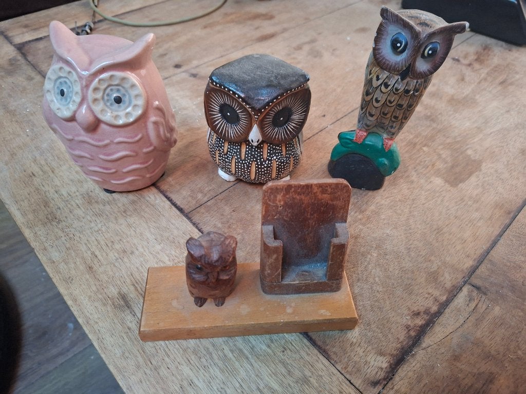 Beeldjes uilen., Verzamelen, Beelden en Beeldjes, Ophalen of Verzenden, Gebruikt, Dier