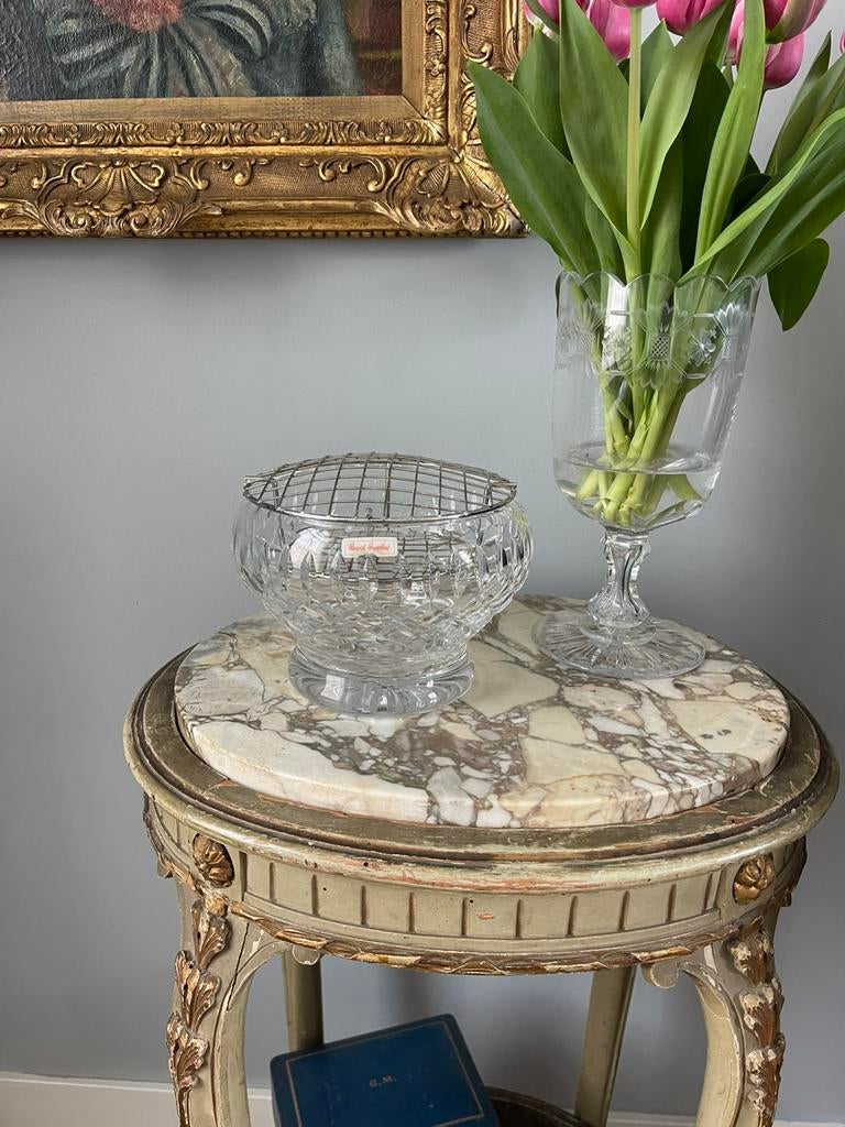 Kristallen Rosebowl / Rozensteker, Antiek en Kunst, Antiek | Glas en Kristal, Ophalen of Verzenden