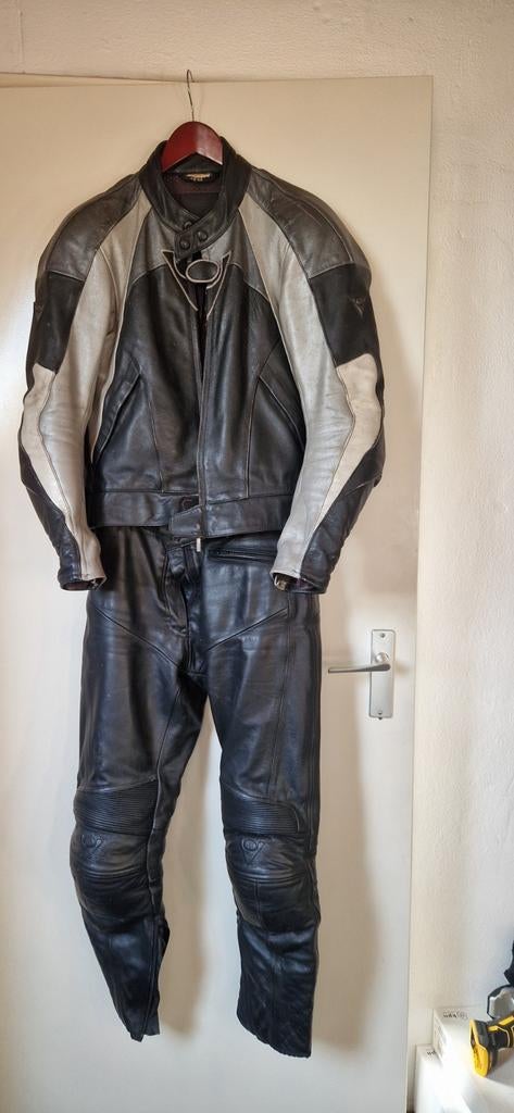 Rev'it! motor combipak - Leer, zwart/grijs, Ophalen, Rev'it!, Combipak, Dames