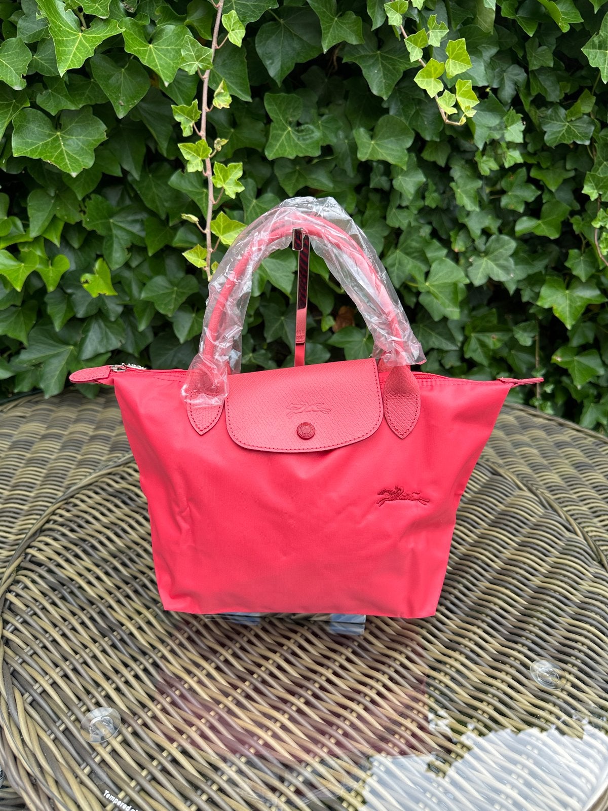 Longchamp Le Pliage tas | koraalrood | maat S | 22x34 cm, Ophalen, Nieuw, Rood, Handtas
