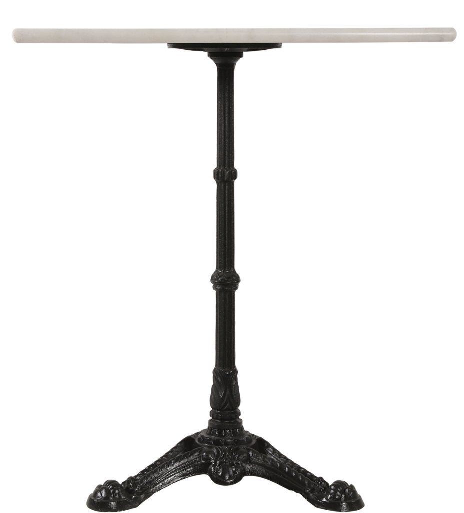 Marmeren tafel vierkant 60 x 60 cm met gietijzer onderstel, Ophalen of Verzenden, Nieuw