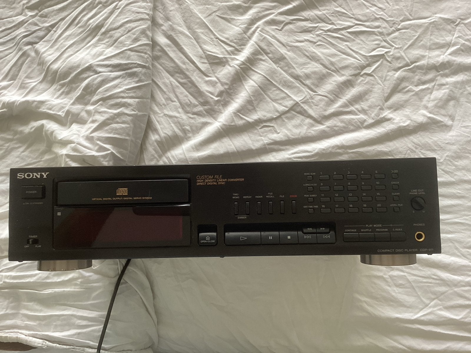 Sony CDP-911 CD Speler - Vintage Audio Kwaliteit, Ophalen of Verzenden, Gebruikt, Sony