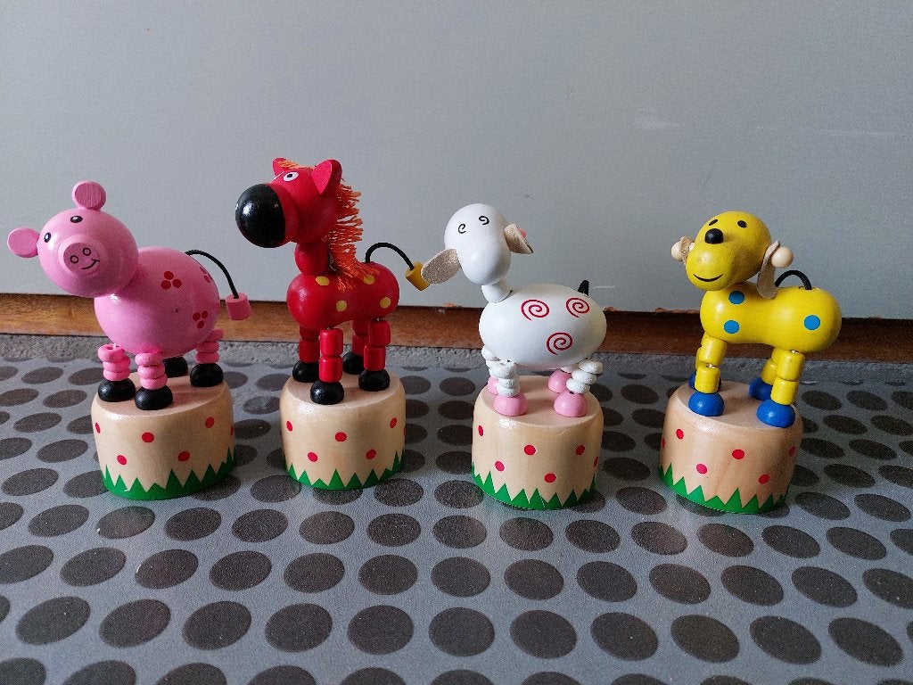 4 nieuwe drukpoppetjes, nostalgie, Ophalen of Verzenden, Nieuw