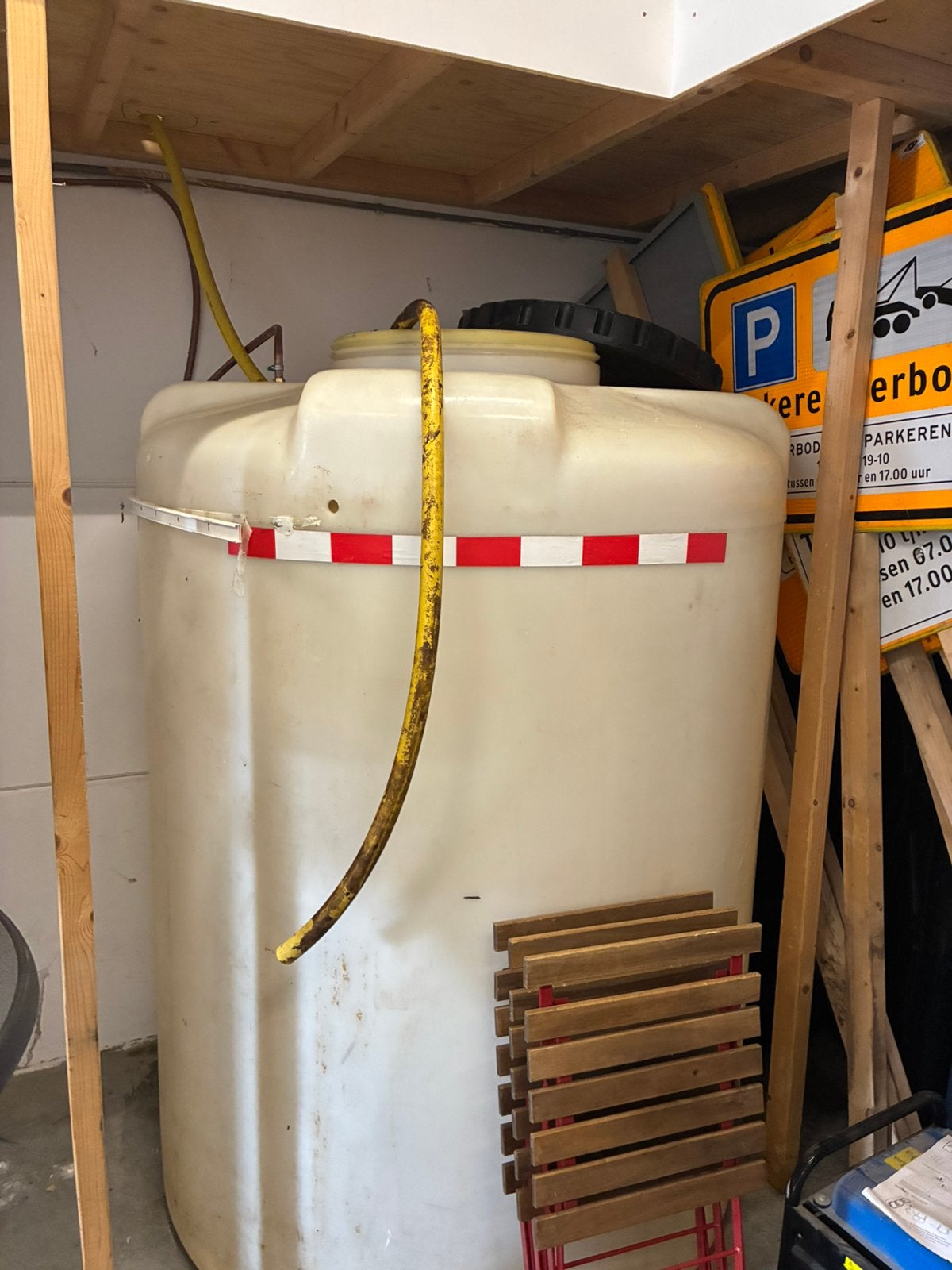 2000 liter vat, Ophalen, Gebruikt