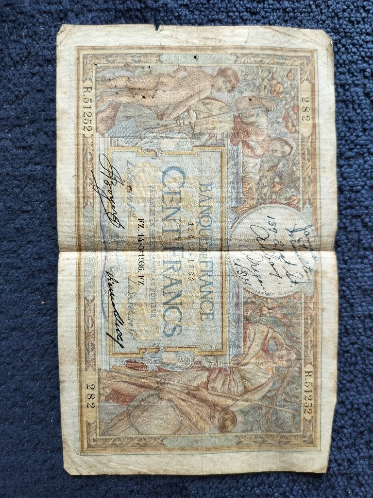 frans 100 francs biljet, Ophalen of Verzenden, Frankrijk, Los biljet
