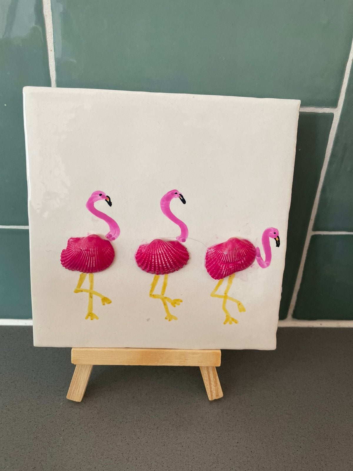 Tegeltje Flamingo’s, Ophalen of Verzenden, Nieuw