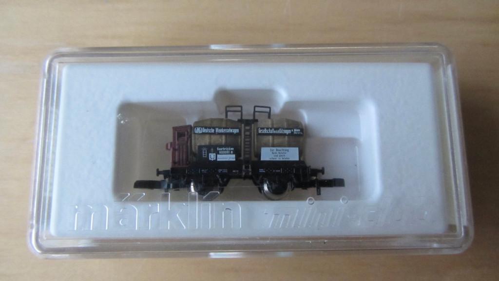 Märklin mini club : wijvat wagen met houten ketels - 82171, Gebruikt, Gelijkstroom, Wagon, Ophalen of Verzenden