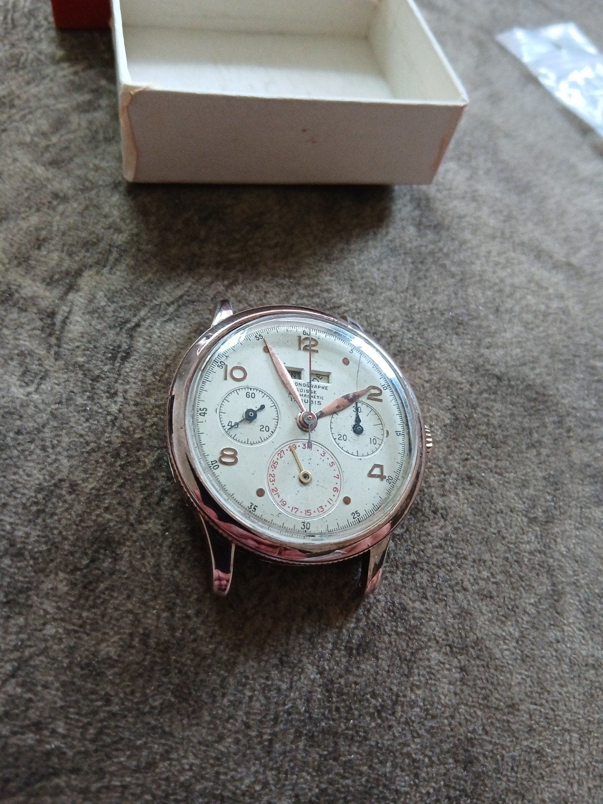 Chronograph Suisse Triple Date, Overige merken, Verguld, Goud, 1960 of later