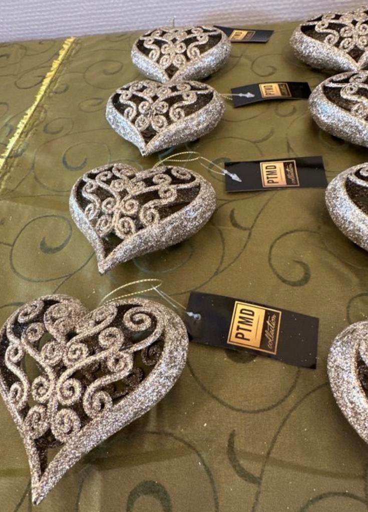 PTMD hart goud gespikkeld 12 stuks, Ophalen of Verzenden, Nieuw