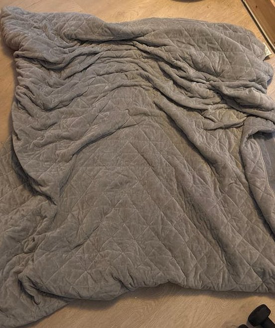 Grijs Calmzy verzwaringsdeken van 9kg, Ophalen, Twijfelaar, Grijs, Deken of Dekbed