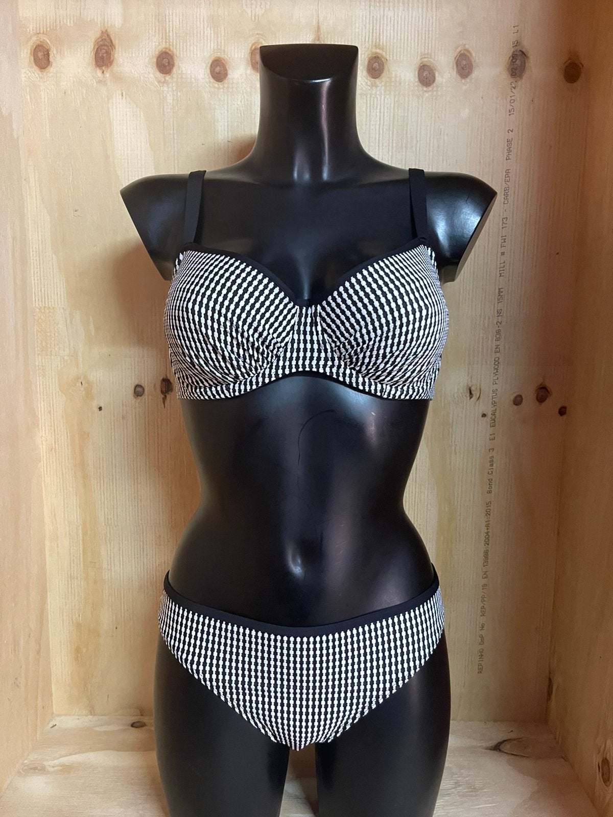 Prima donna bikini maat 70e met rio slip 36 atlas, Verzenden, Nieuw, Zwart, Bikini