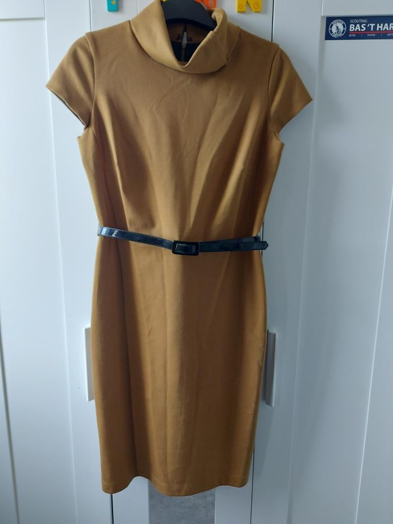 Retro stijl mosterdkleurige jurk van Betty Jackson Black L, Kleding | Dames, Betty Jackson Black, Geel, Maat 42/44 (L), Ophalen of Verzenden