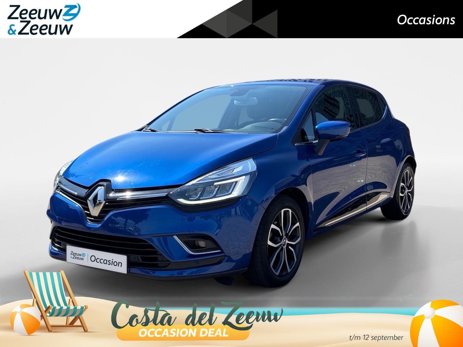 Renault Clio 90PK TCe Intens | Camera | Parkeersensoren | Li, Stof, Gebruikt, Blauw, 49 €/maand