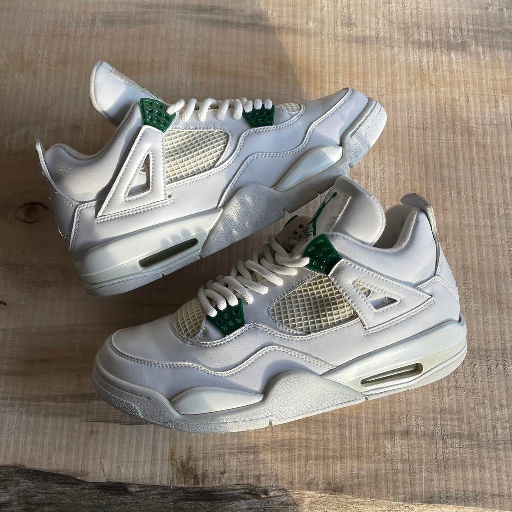 Zeldzaam Jordan 4 Retro White Chrome / Classic Green 2004 44, Wit, Ophalen of Verzenden, Sneakers of Gympen, Zo goed als nieuw