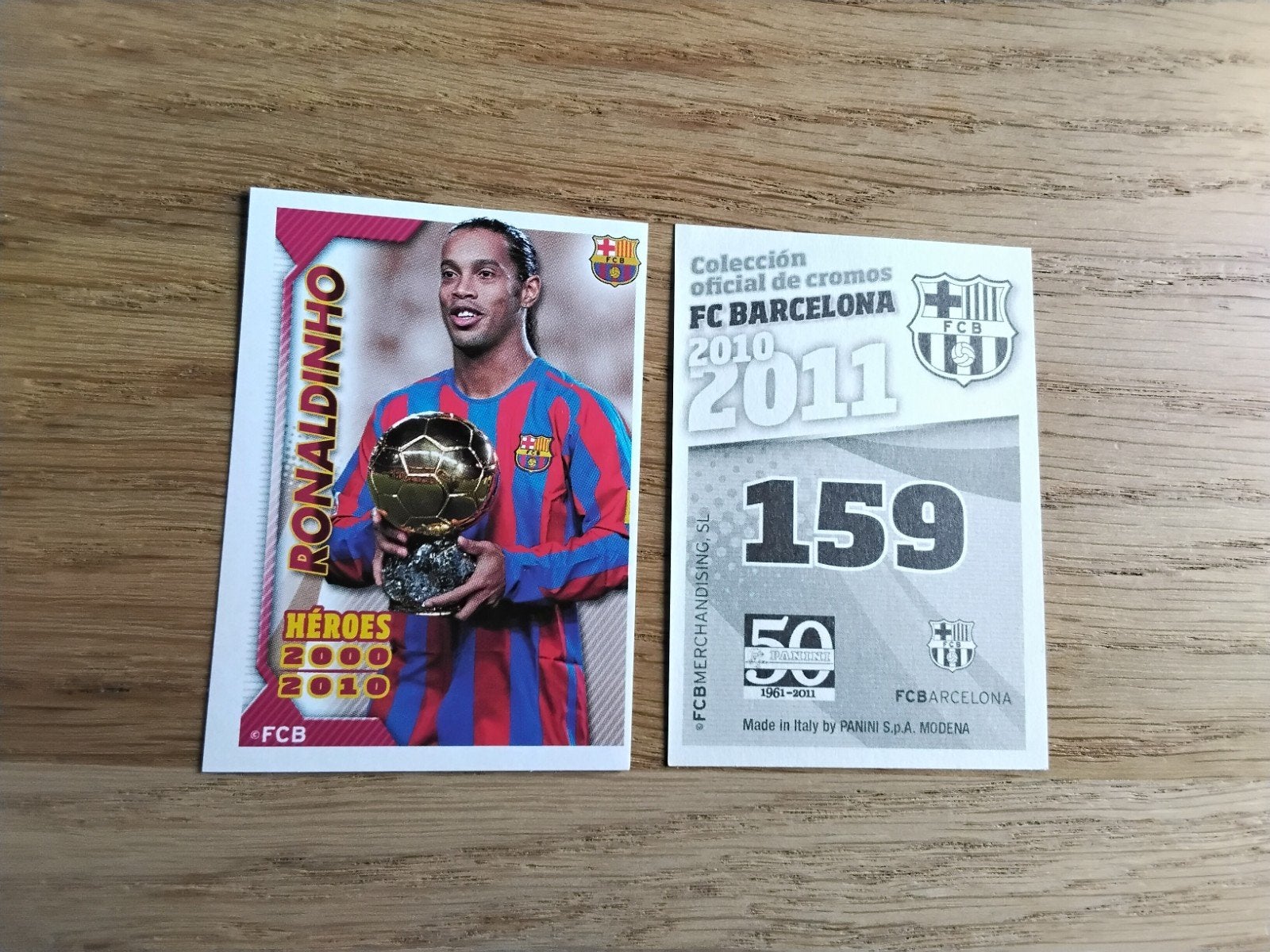 Ronaldinho FC Barcelona Heroes 2000-2010 Panini sticker, Ophalen of Verzenden, Zo goed als nieuw, Buitenlandse clubs, Poster, Plaatje of Sticker