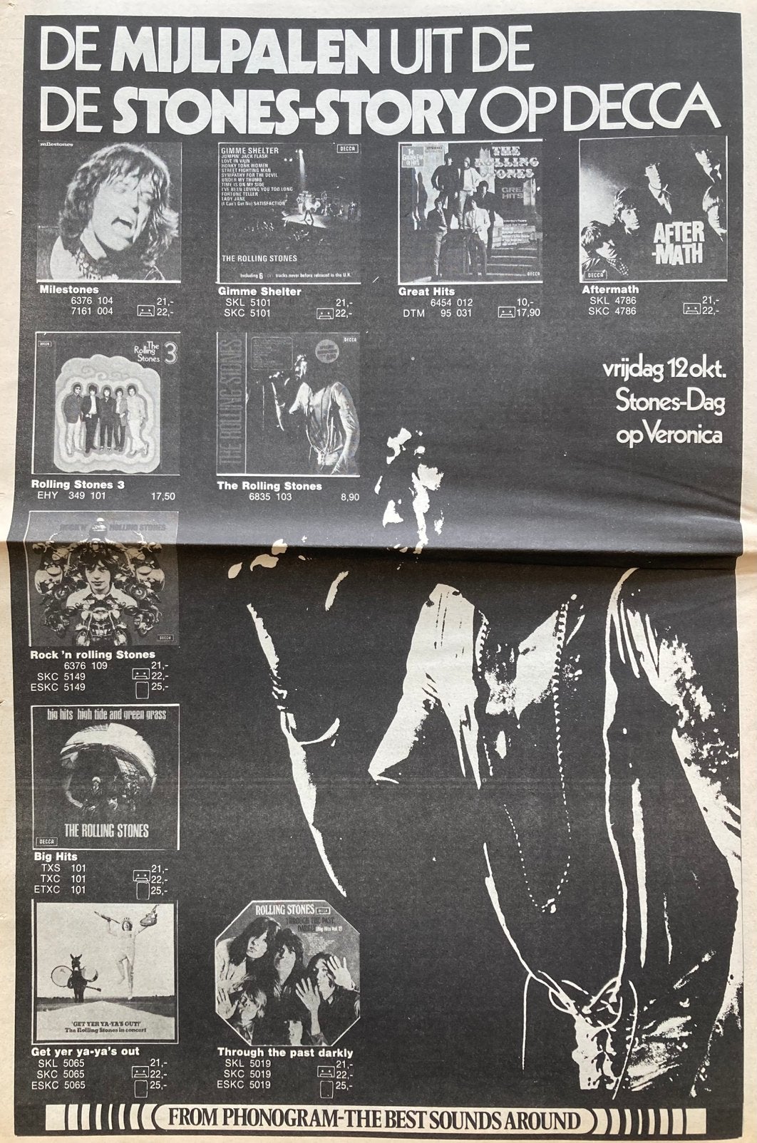 Paginagrote A3 advertentie ROLLING STONES release, Ophalen of Verzenden, Zo goed als nieuw