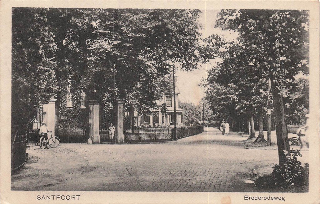 JO1061 Santpoort Brederodeweg 1922, Verzenden, 1920 tot 1940, Gelopen, Noord-Holland