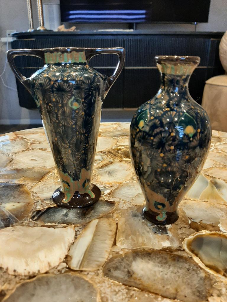Set plateel vaasjes, Ophalen