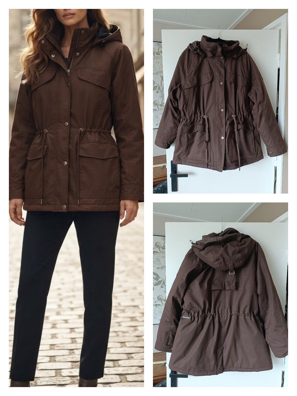 Warme Human Nature ANWB winterjas / parka (Bruin XXL), Ophalen of Verzenden, Zo goed als nieuw, Maat 46/48 (XL) of groter, Bruin
