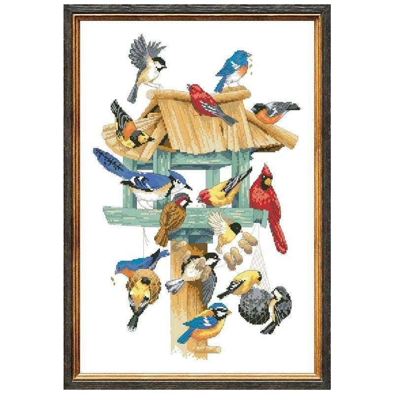 Kruissteekpakket 'Feasting Frenzy' 34x52cm 14CT Aida, Ophalen of Verzenden, Nieuw, Handborduren, Borduurpakket