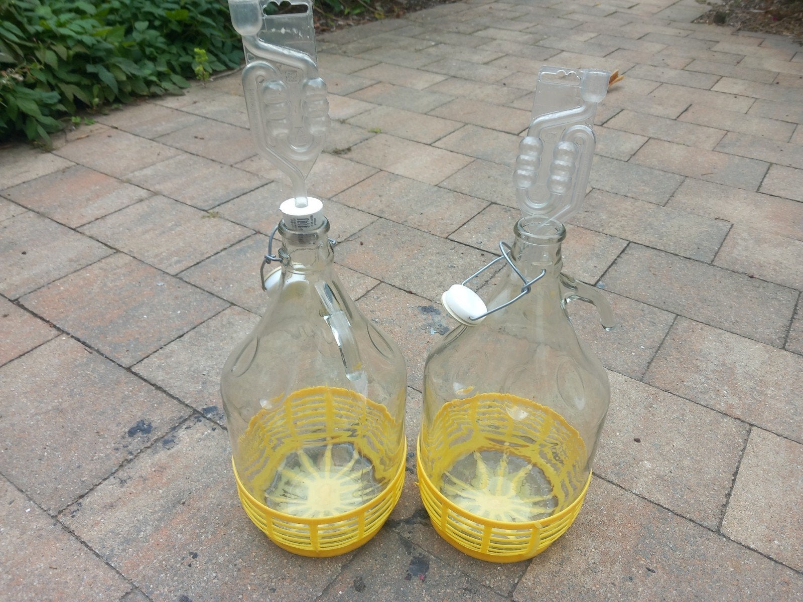 2x Gistingflessen met waterslot - Ideaal voor zelfbrouwen, Ophalen of Verzenden, Nieuw