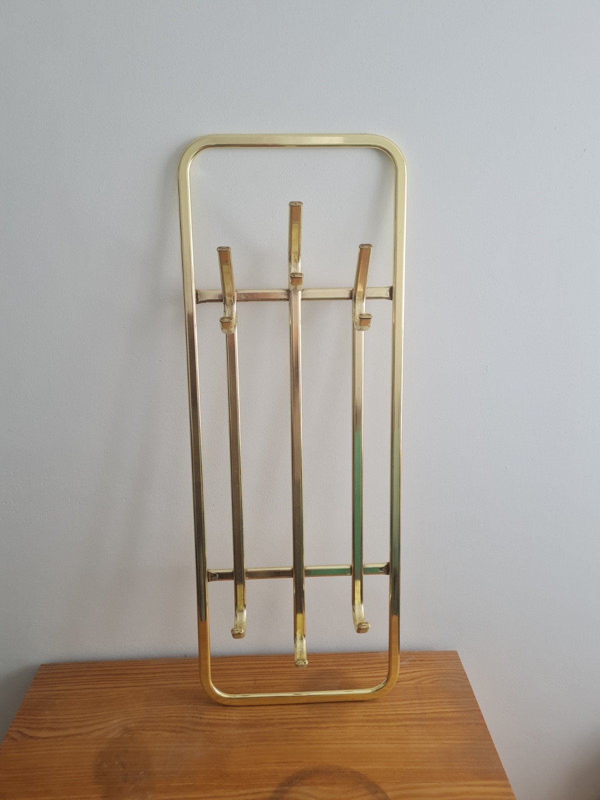 Vintage Gouden Wandkapstok, Gebruikt, Minder dan 100 cm, Metaal, Ophalen