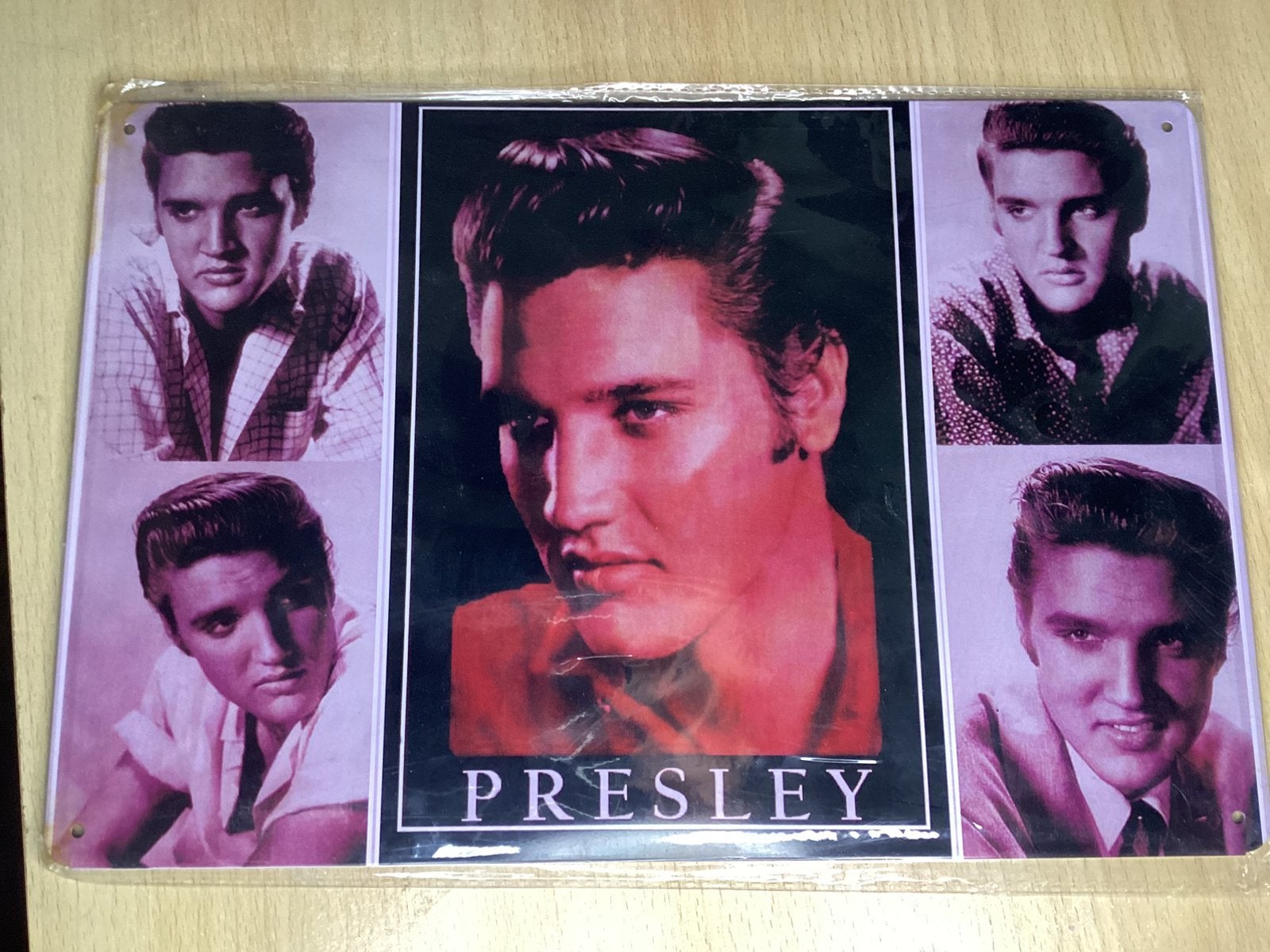 Blikken bord van Elvis Presley, Verzamelen, Ophalen of Verzenden, Nieuw, Poster, Artwork of Schilderij