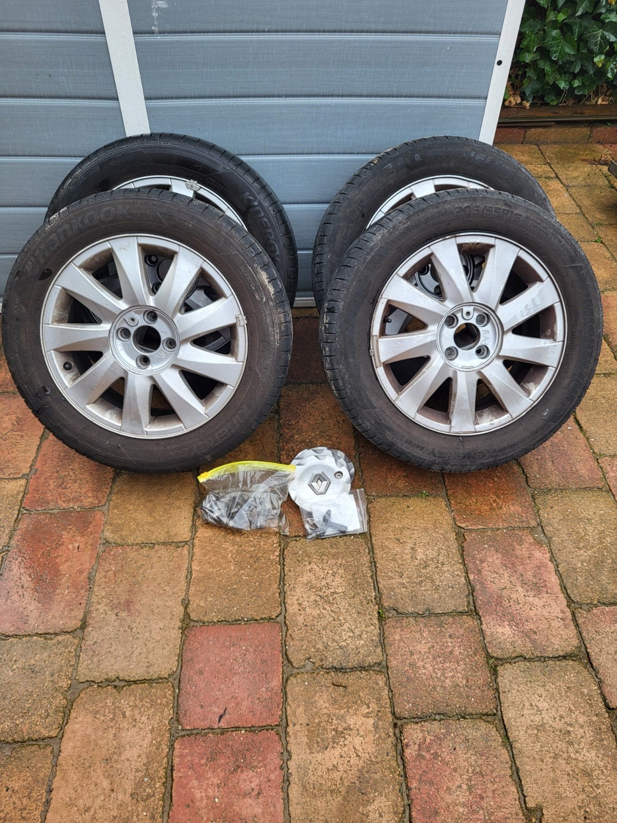 Renault Scenic 2 Sportvelgen met Zomerbanden 205/55R16, Ophalen, Gebruikt