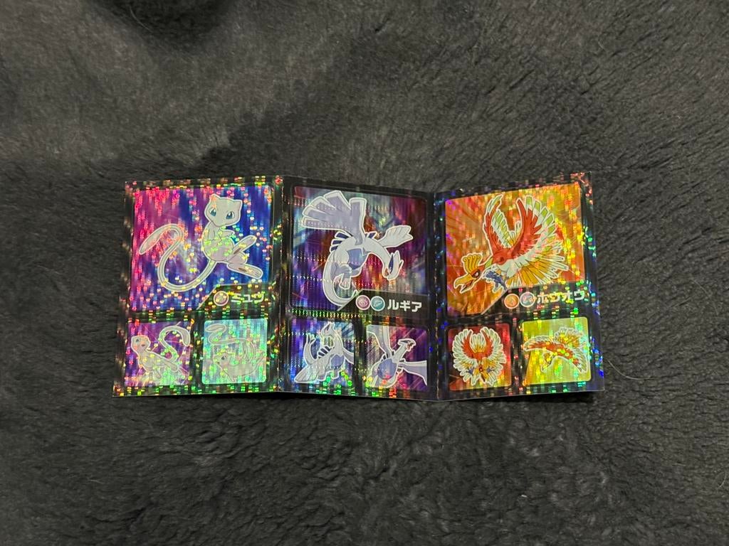 Pokemon Mew Lugia Ho-oh sticker Holo Japanese, Ophalen of Verzenden, Zo goed als nieuw, Meerdere kaarten