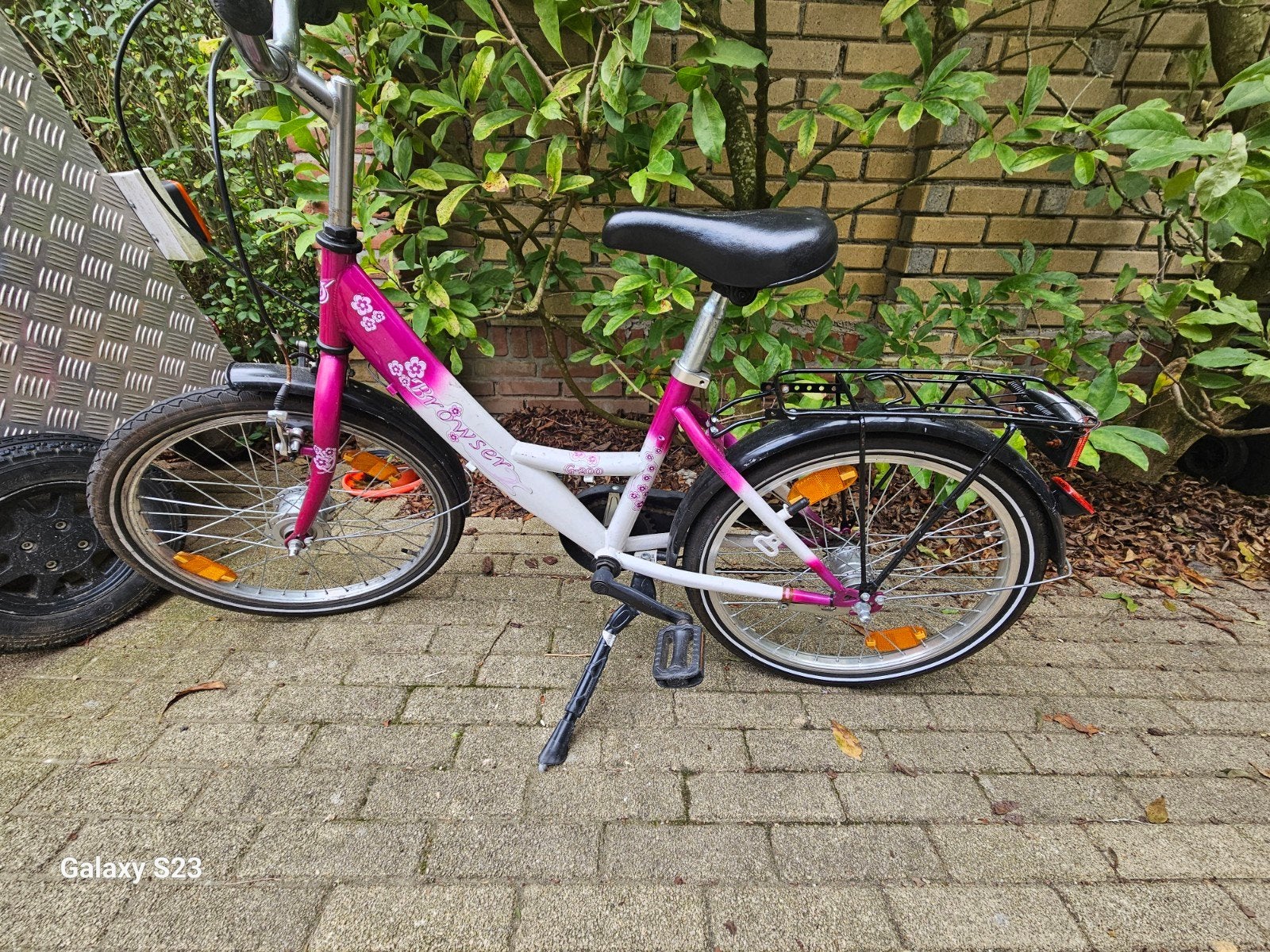 20 inch meisjesfiets 3 versnellingen, Ophalen, Terugtraprem, Gebruikt, Versnellingen
